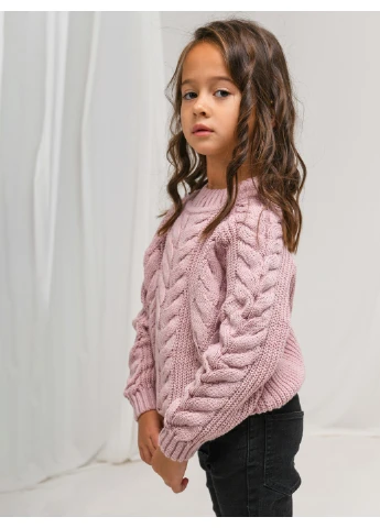 Рожевий демісезонний джемпер для дівчинки merlin Art Knit 16397