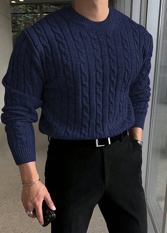 Темно-синій демісезонний джемпер джемпер SHEIN