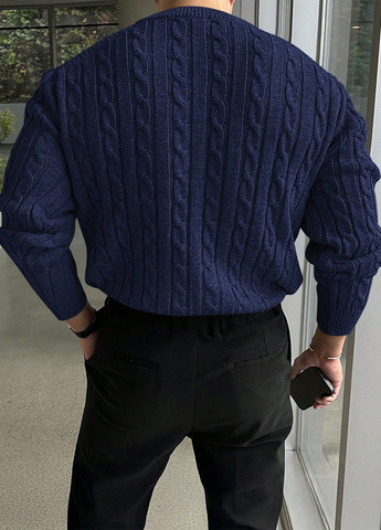 Темно-синій демісезонний джемпер джемпер SHEIN