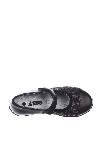 Черные туфли без каблука Asso