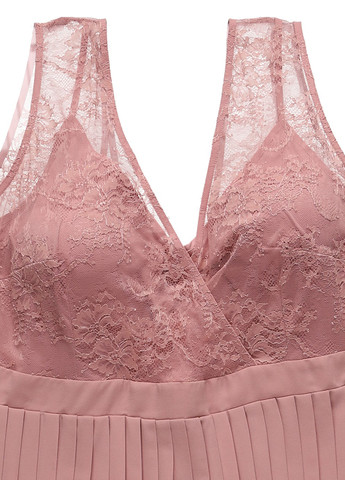 Розовое кэжуал платье плиссированное, а-силуэт Little Mistress однотонное