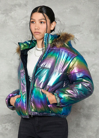 Комбінована демісезонна куртка SHEIN