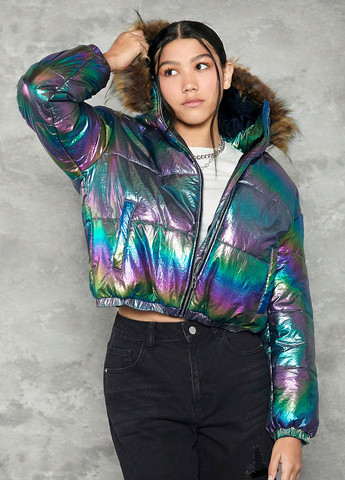 Комбінована демісезонна куртка SHEIN