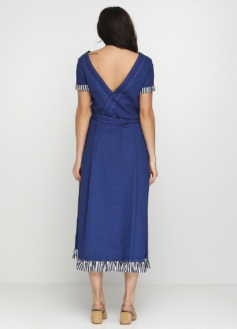 Темно-синее кэжуал платье Happy Dress в полоску