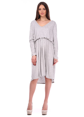 Світло-сіра кежуал сукня а-силует H&M меланжева