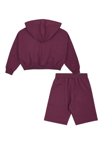 Бордовый демисезонный комплект (толстовка, шорты) Garnamama