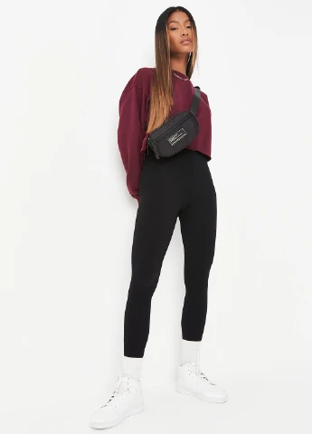 Бордовий світшот Missguided напис без декору (261407556)