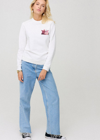 Білий світшот жіночій basic /no flis/ YAPPI (254658720)