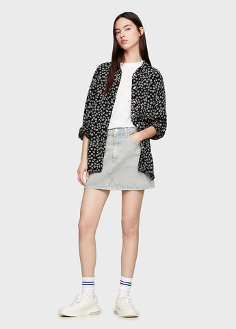 Черная кэжуал рубашка с цветами Tommy Jeans