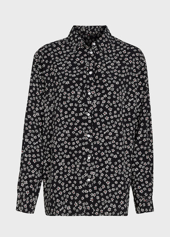 Черная кэжуал рубашка с цветами Tommy Jeans