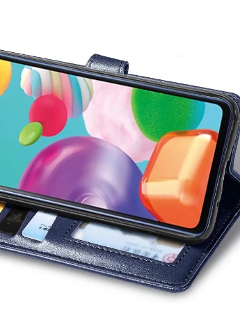 Кожаный чехол книжка Gallant (PU) для Samsung Galaxy A41 Синий (is_00000035718_4) Getman (238480703)