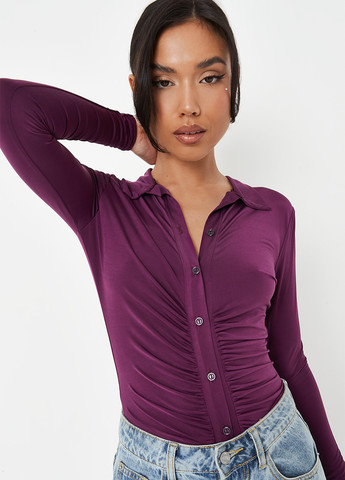 Фиолетовая кэжуал рубашка однотонная Missguided