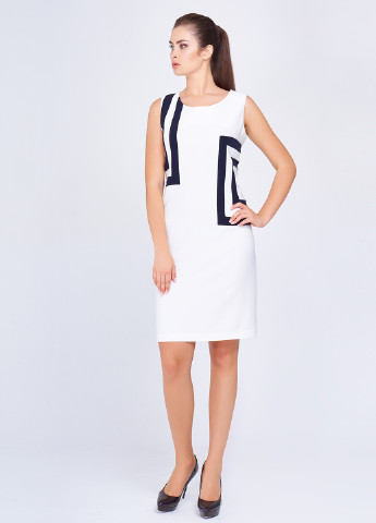 Белое кэжуал платье футляр Sellin с геометрическим узором