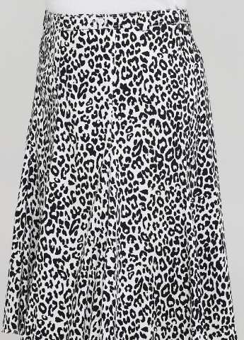 Черно-белая кэжуал леопардовая юбка Romano Moda годе