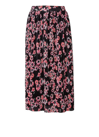 Черная кэжуал цветочной расцветки юбка Esmara плиссе