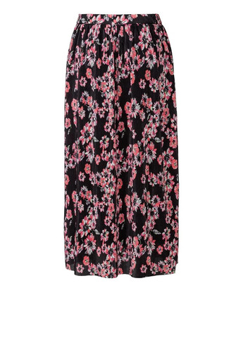Черная кэжуал цветочной расцветки юбка Esmara плиссе