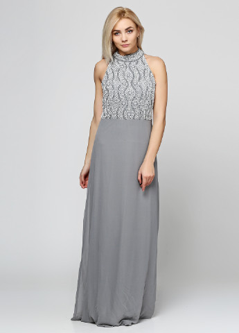 Сіра вечірня плаття, сукня Lace & Beads однотонна