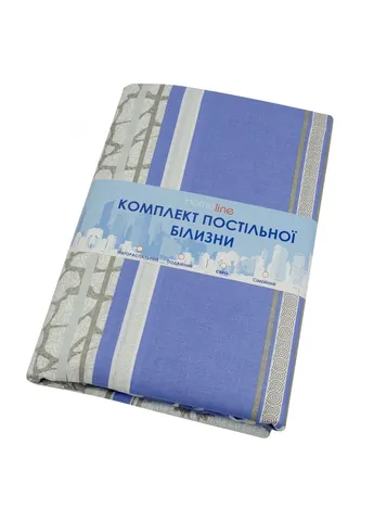 Постільна білизна Мармур зелений 50х70 см бязь полуторний (156308) Home Line (254080346)