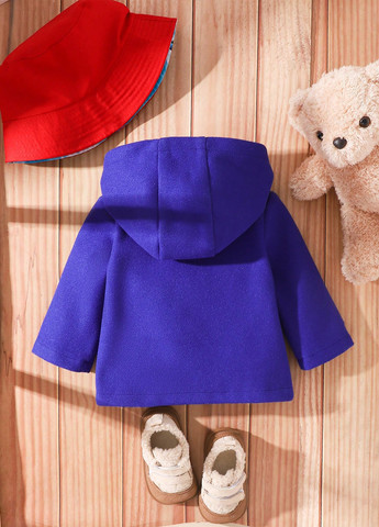 Синє демісезонне Пальто дафлкот SHEIN