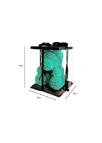 Мишка из искусственных цветов тедди из 3D роз в подарочной коробке 25 см (33923-Нов) Francesco Marconi (252365062)