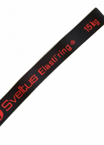 Стрічка для фітнесу тканинна Elasti'ring в коробці + QR код Чорна 15 кг (SLTS-0027) Sveltus (254398145)