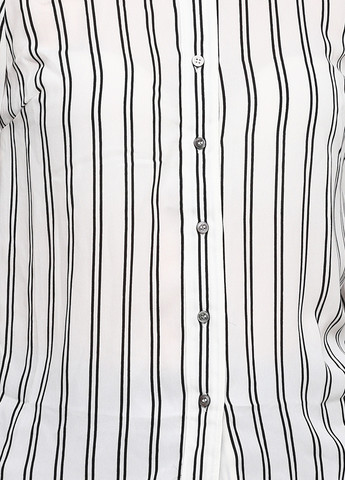 Черно-белая кэжуал рубашка в полоску H&M