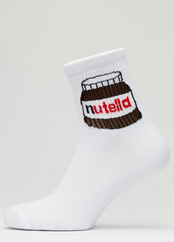 Шкарпетки Нутелла білі Rock'n'socks білі повсякденні