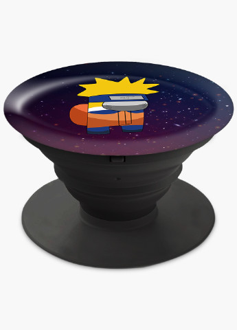 Попсокет (Popsockets) тримач для смартфону Амонг Ас Наруто (Naruto Among us) (8754-2424) Чорний MobiPrint (216836509)