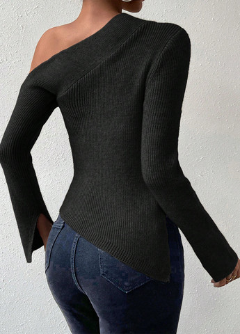 Черный демисезонный свитер SHEIN