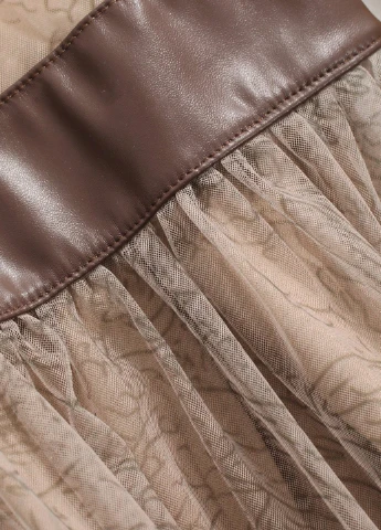 Бежевое кэжуал платье а-силуэт SHEIN однотонное