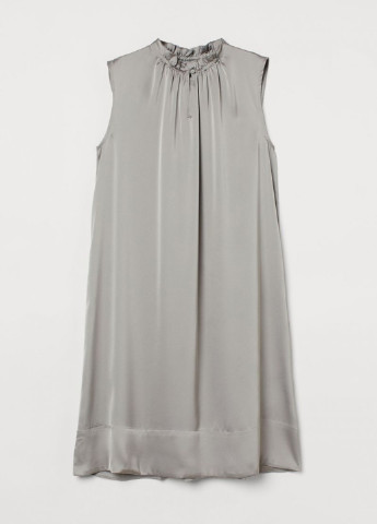 Сіра кежуал сукня H&M однотонна