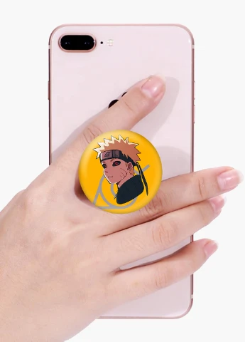 Попсокет (Popsockets) тримач для смартфону Ітачі Учіха (Itachi Uchiha) (8754-2822) Чорний MobiPrint (221548557)