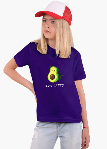 Фіолетова демісезонна футболка дитяча авокадо (avocado) (9224-1372) MobiPrint