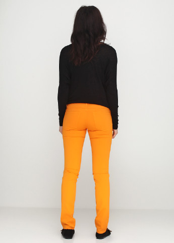 Оранжевые джинсовые демисезонные зауженные брюки Dirk Bikkembergs