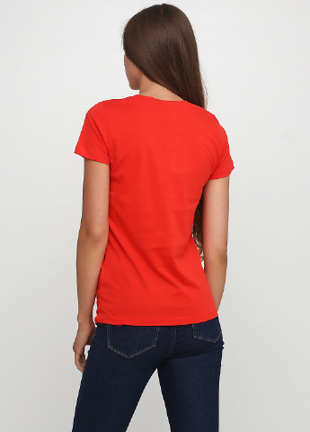 Красная летняя футболка Trussardi Jeans