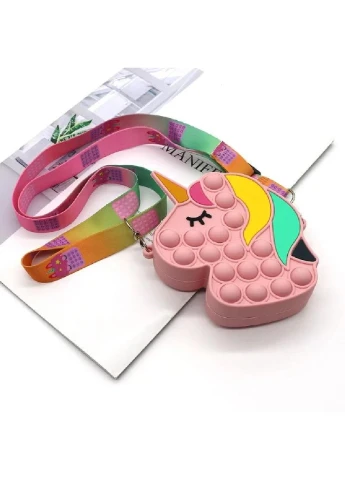 Іграшка сумка гаманець крос-боді антистрес тикалка Pop It Simple Dimple силіконова 12.5х4х12 см (473576-Prob) Unbranded (255302470)