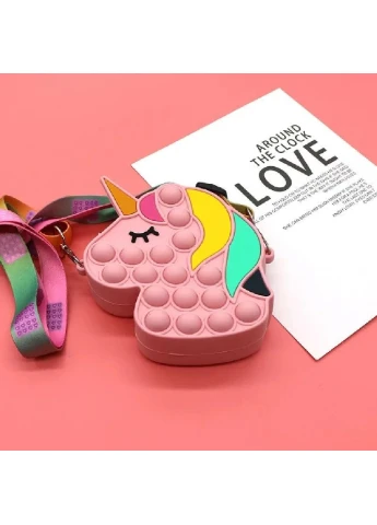 Іграшка сумка гаманець крос-боді антистрес тикалка Pop It Simple Dimple силіконова 12.5х4х12 см (473576-Prob) Unbranded (255302470)