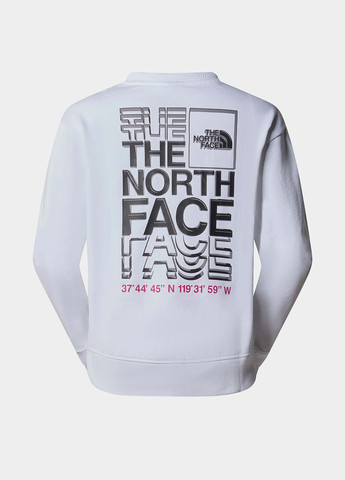 Белый свитшот The North Face надпись без декора (363485265)