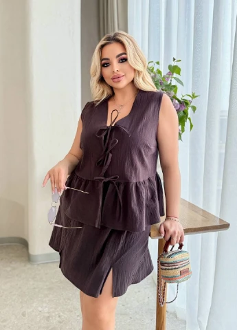 Костюм (жилет, спідниця-шорти) Fashion (337578424)