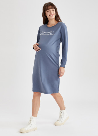 Синее кэжуал платье для беременных DeFacto