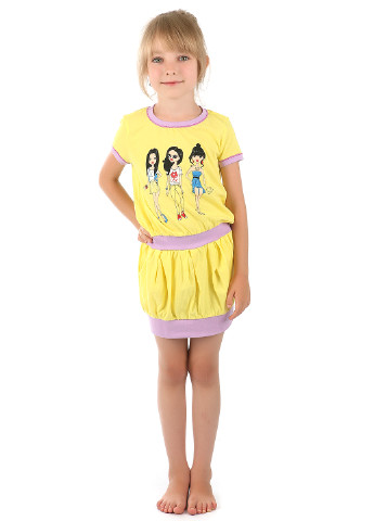 Жёлтое платье Фламинго (89021103)