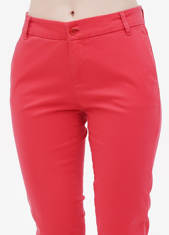 Красные кэжуал демисезонные укороченные, зауженные брюки Lagrand