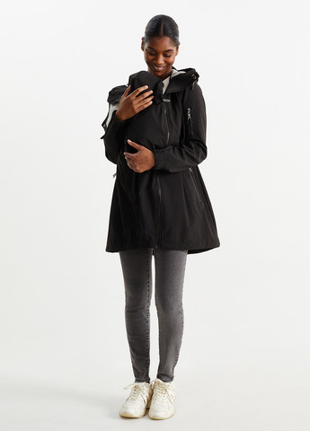 Чорна демісезонна куртка C&A