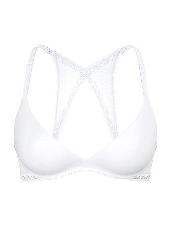 Белый балконет бюстгальтер Victoria's Secret без косточек полиамид