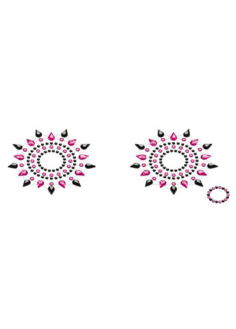 Пэстис из кристаллов Gloria set of 2 - Black/Pink, украшение на грудь Petits Joujoux (255459613)