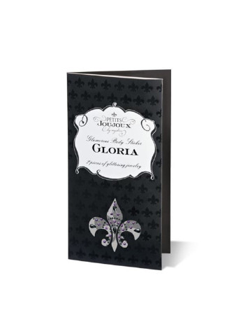 Пэстис из кристаллов Gloria set of 2 - Black/Pink, украшение на грудь Petits Joujoux (255459613)