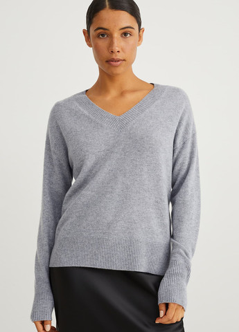 Светло-серый демисезонный пуловер пуловер C&A