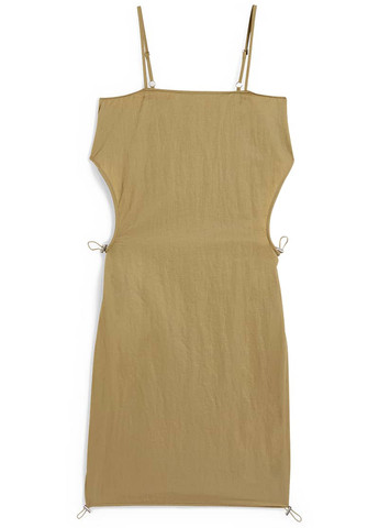 Оливковое кэжуал платье C&A однотонное