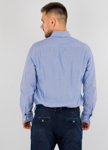 Голубой кэжуал рубашка однотонная Paul Hunter