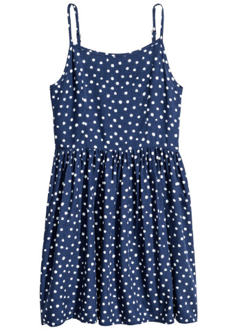 Тёмно-синее платье H&M (113622482)
